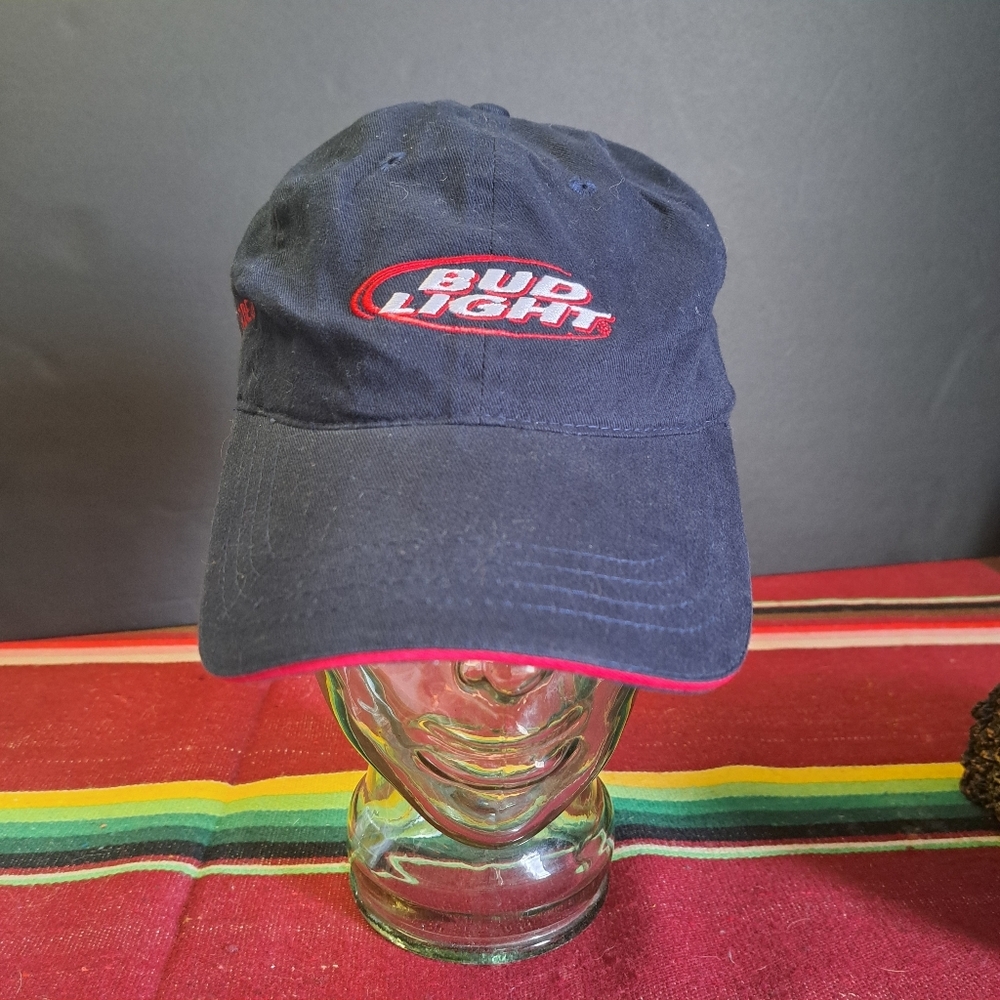 Vintage Anheuser-Busch Bud Light Hat‎ Cap Blue Wilsall Montana Ranch Rodeo Brand
